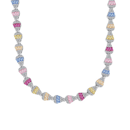 [Polaidi Jewelry]Radiant Colorful Rainbow Necklace