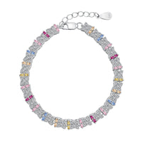 [Polaidi Jewelry ]Unique Colorful Flower Shape Daily Bracelet