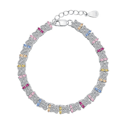 [Polaidi Jewelry]Unique Colorful Flower Shape Daily Bracelet