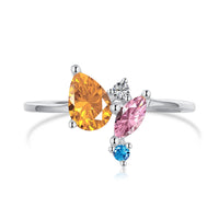 [Polaidi Jewelry ]Radiant Colorful Multi Cut Daily Ring