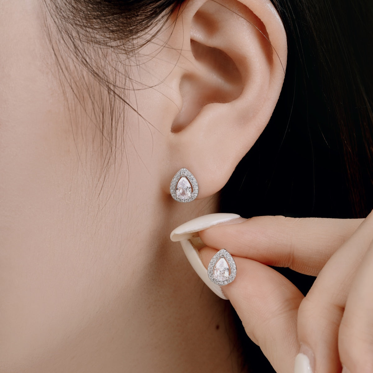 [Polaidi Jewelry]Luxurious Water Drop Shape Earrings