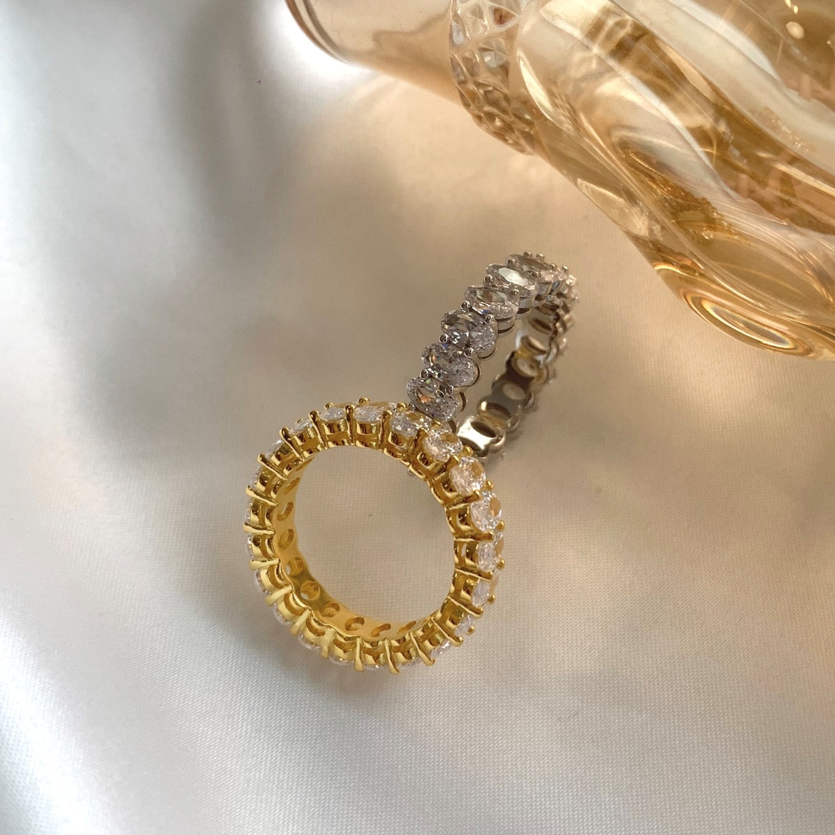 [Polaidi Jewelry]Ornate Oval Cut Tennis Ring