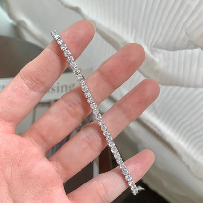 [Polaidi Jewelry]Sparkling Round Cut Daily Bracelet
