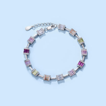 [Polaidi Jewelry]Dainty Charming Emerald Cut Daily Bracelet