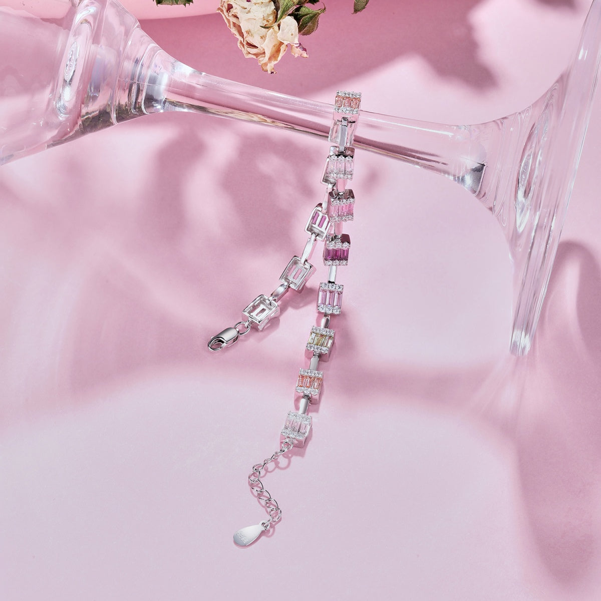 [Polaidi Jewelry]Dainty Charming Emerald Cut Daily Bracelet