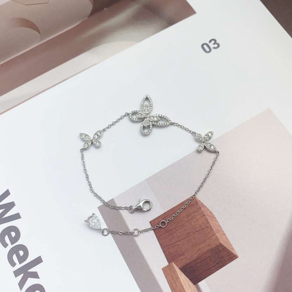 [Polaidi Jewelry]Delicate Butterfly Pendant Bracelet