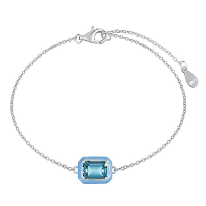 [Polaidi Jewelry]2.0 Carat Sparkling Colorful Emerald Cut Daily Bracelet