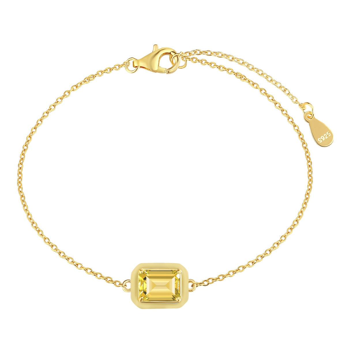 [Polaidi Jewelry]2.0 Carat Sparkling Colorful Emerald Cut Daily Bracelet