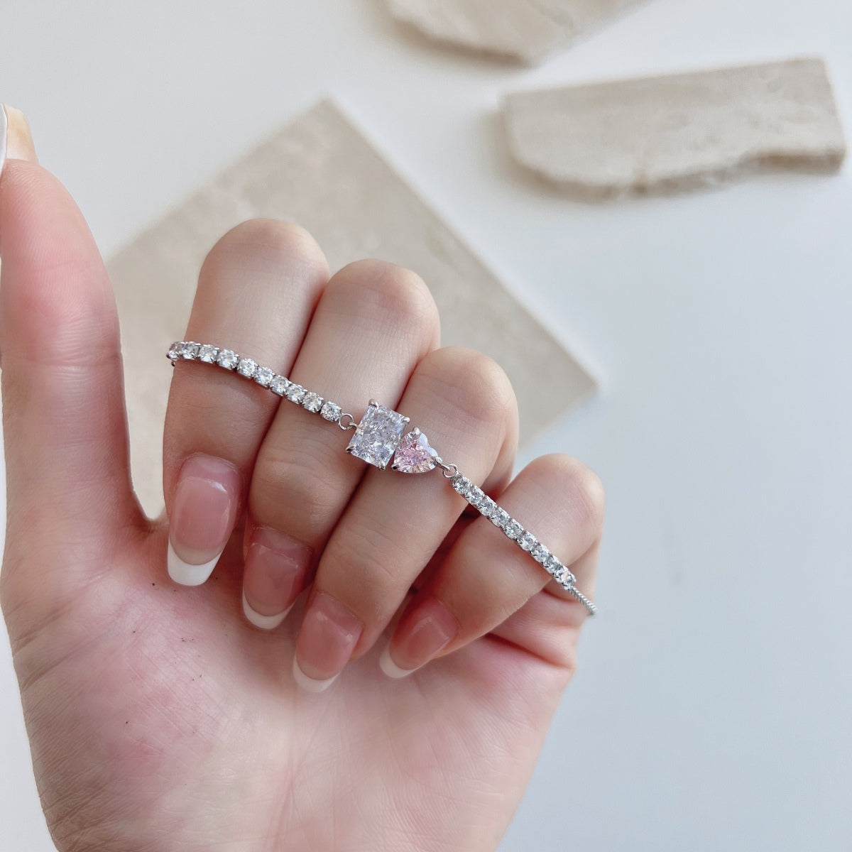 [Polaidi Jewelry]Dazzling Unique Multi Shape Lover Bracelet