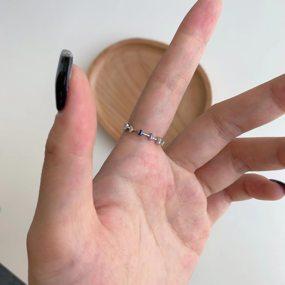 [Polaidi Jewelry]Unique Trapezoid Cut Daily Ring