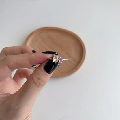 [Polaidi Jewelry]Radiant Colorful Multi Cut Daily Ring