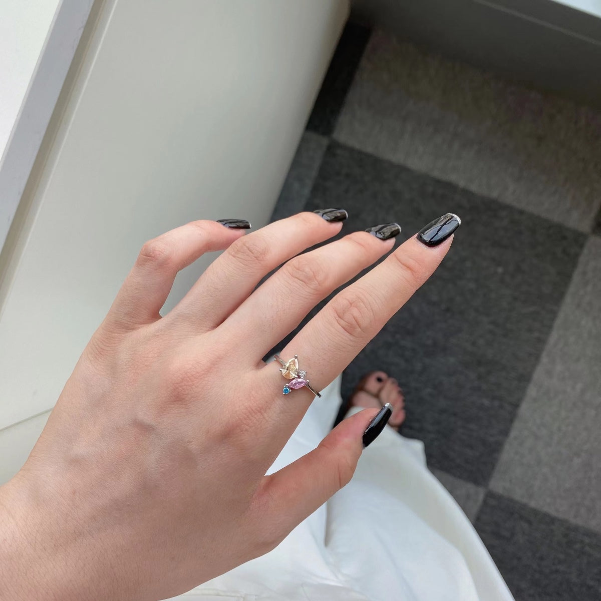 [Polaidi Jewelry]Radiant Colorful Multi Cut Daily Ring