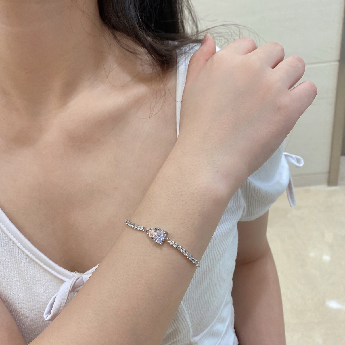[Polaidi Jewelry]Dazzling Unique Multi Shape Lover Bracelet