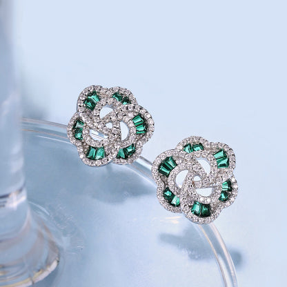 [Polaidi Jewelry]Exquisite Flower Shape Daily Earrings