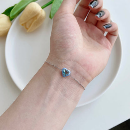 [Polaidi Jewelry]Sparkling Romantic Heart Shape Lover Bracelet