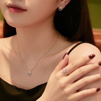 [Polaidi Jewelry]Sparkling Pear Cut Necklace