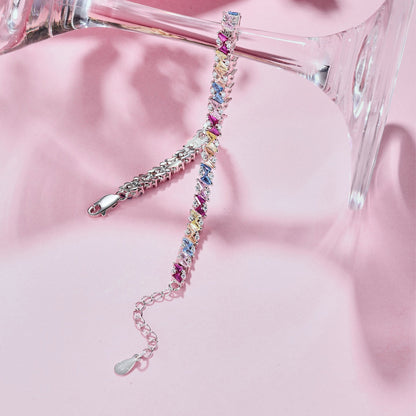 [Polaidi Jewelry]Ornate Sparkling Multi Cut Party Bracelet