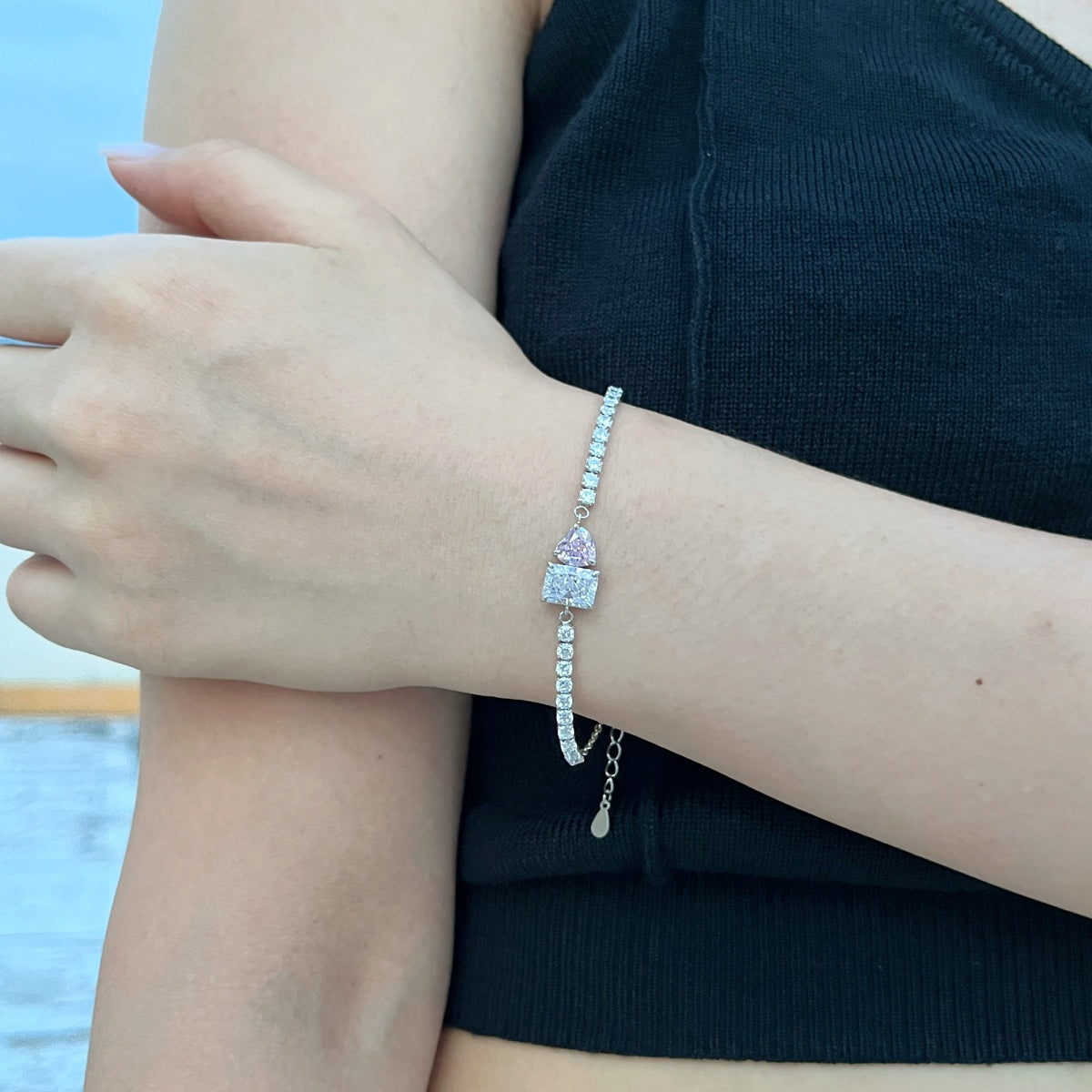 [Polaidi Jewelry]Dazzling Unique Multi Shape Lover Bracelet