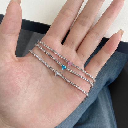 [Polaidi Jewelry]0.5 Carat Elegant Romantic Heart Shape Lover Bracelet