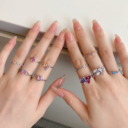 [Polaidi Jewelry]Unique Trapezoid Cut Daily Ring