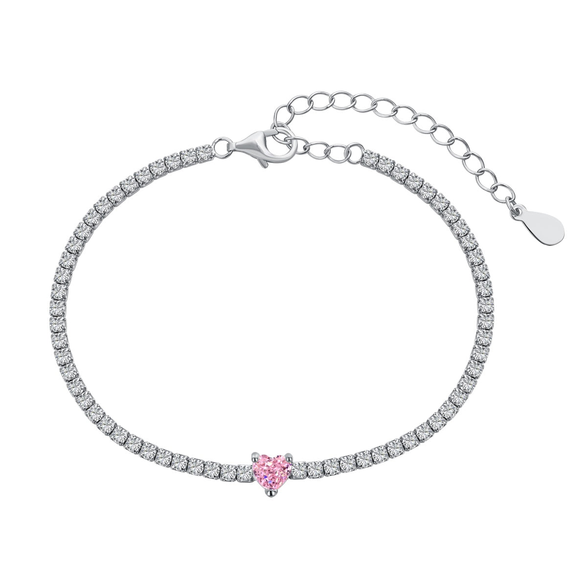 [Polaidi Jewelry]0.5 Carat Elegant Romantic Heart Shape Lover Bracelet