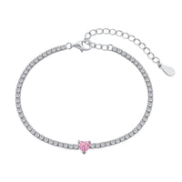 [Polaidi Jewelry ]0.5 Carat Elegant Romantic Heart Shape Lover Bracelet