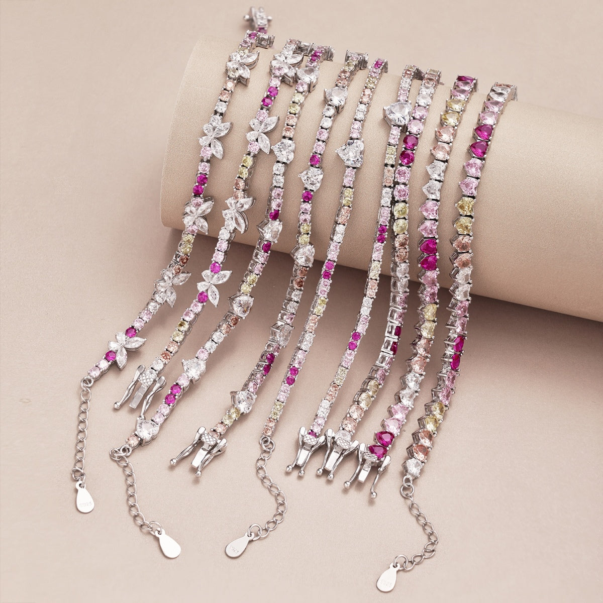 [Polaidi Jewelry]Romantic Heart Shape Round Cut Lover Bracelet