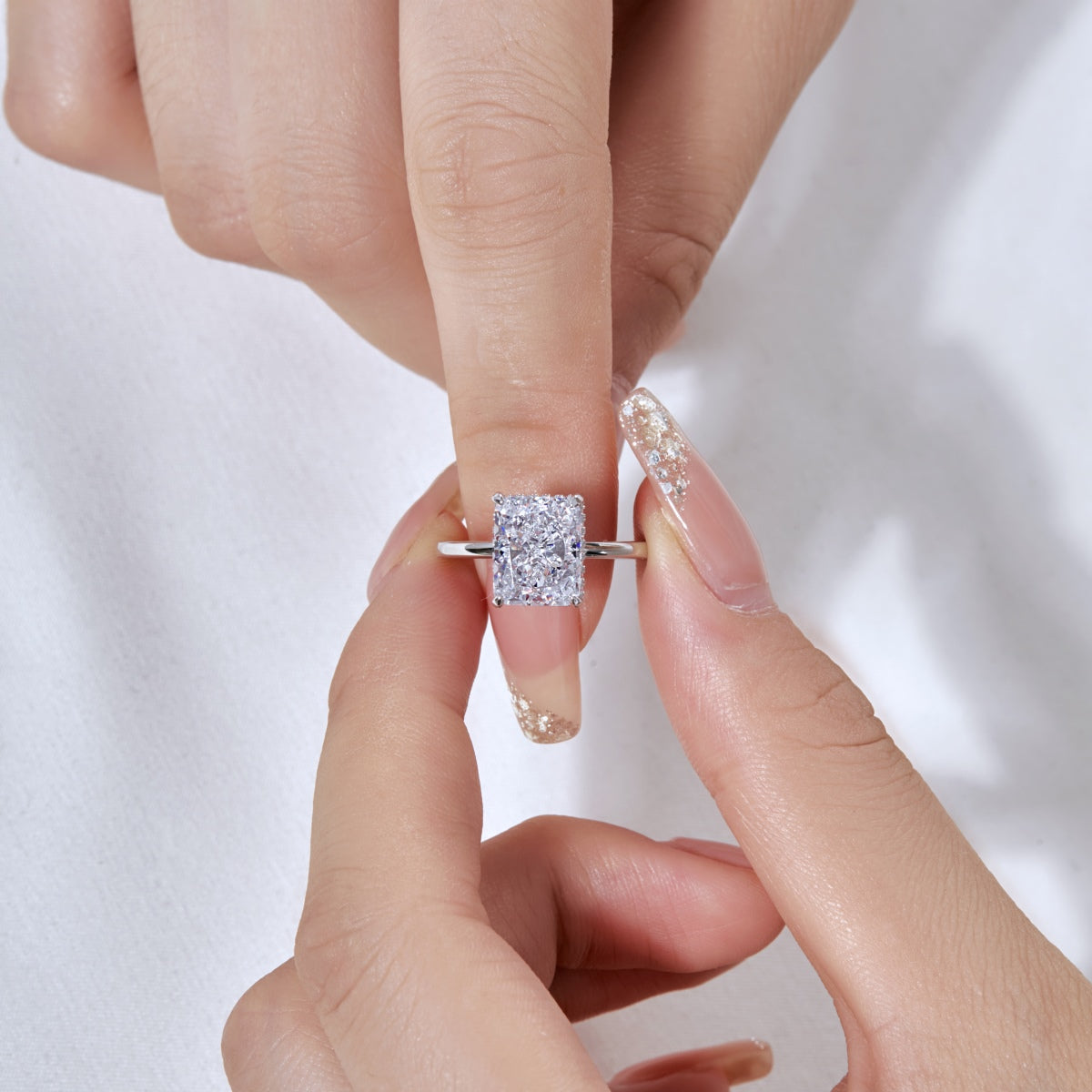 [Polaidi Jewelry]4.0 Carat Ornate Enchanting Radiand Cut Banquet Ring