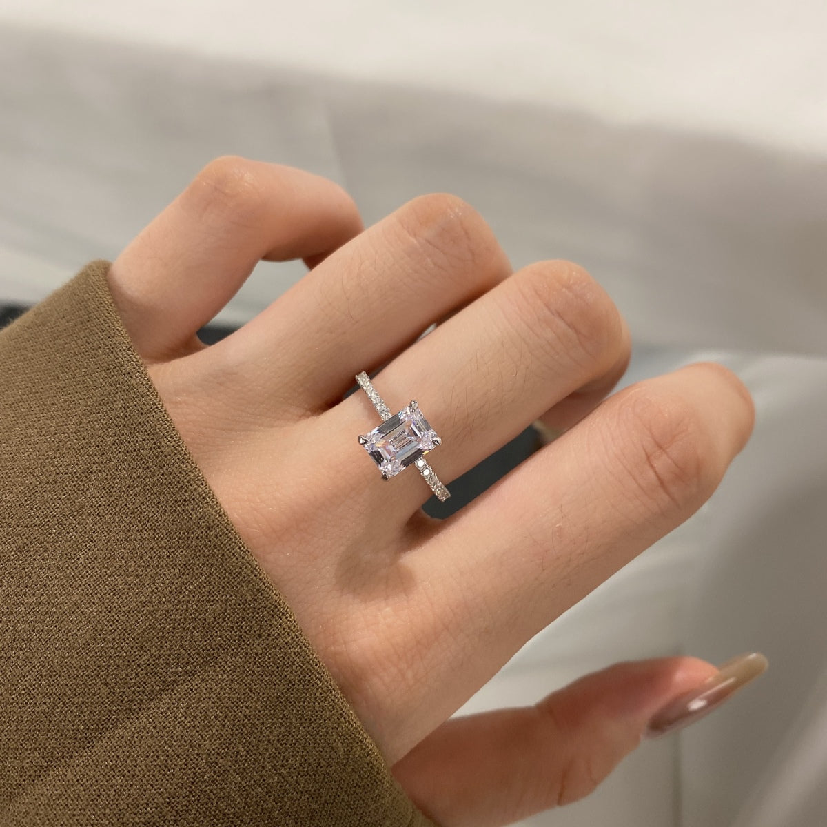 [Polaidi Jewelry]2.0 Carat Scintillating Ornate Radiant Cut Party Ring