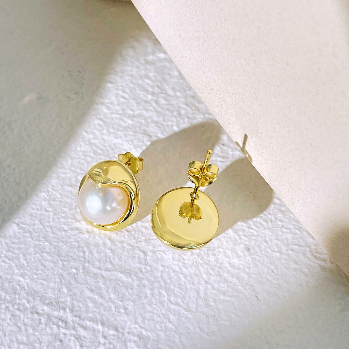 [Polaidi Jewelry]Dainty Bread Pearl Earrings