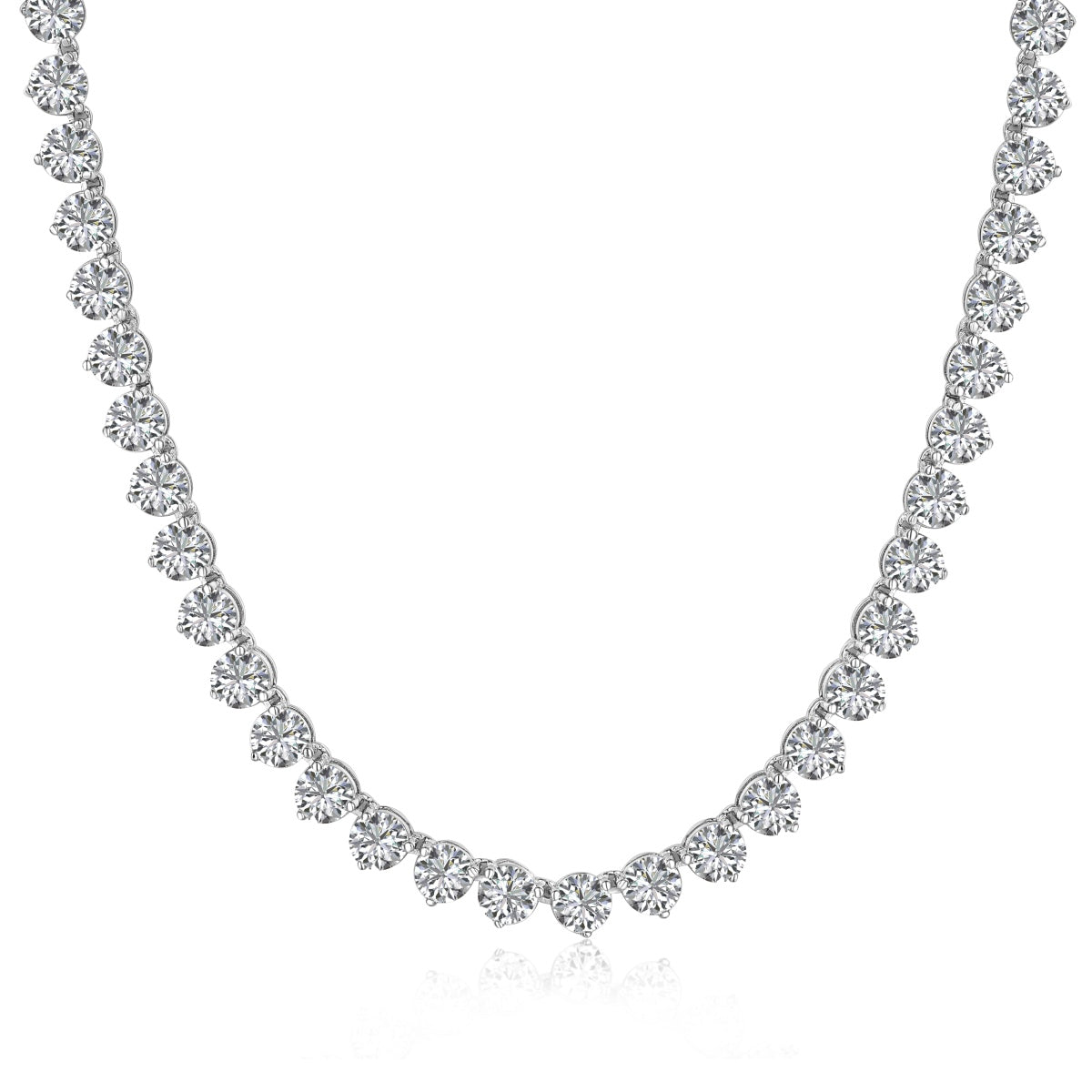 [Polaidi Jewelry]Ornate Heart Cut Tennis Necklace