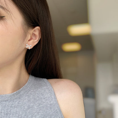 [Polaidi Jewelry]Dainty Bow Shape Earrings