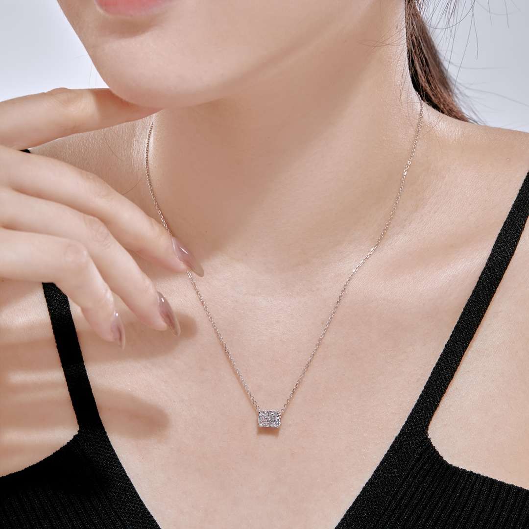 [Polaidi Jewelry]Luxurious Square Shape Colorful Necalack