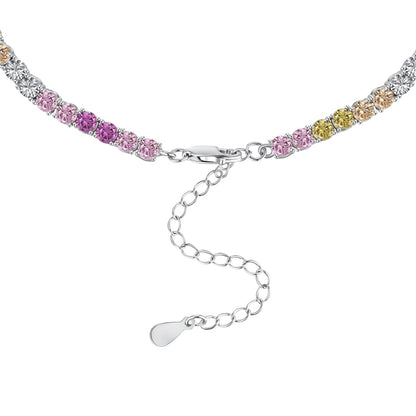 [Polaidi Jewelry]Delicate Colorful Tennis Necklace