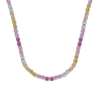 [Polaidi Jewelry ]Delicate Colorful Tennis Necklace