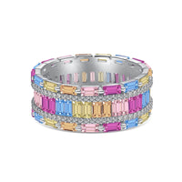 [Polaidi Jewelry ]Dazzling Colorful Radiant Cut Party Ring