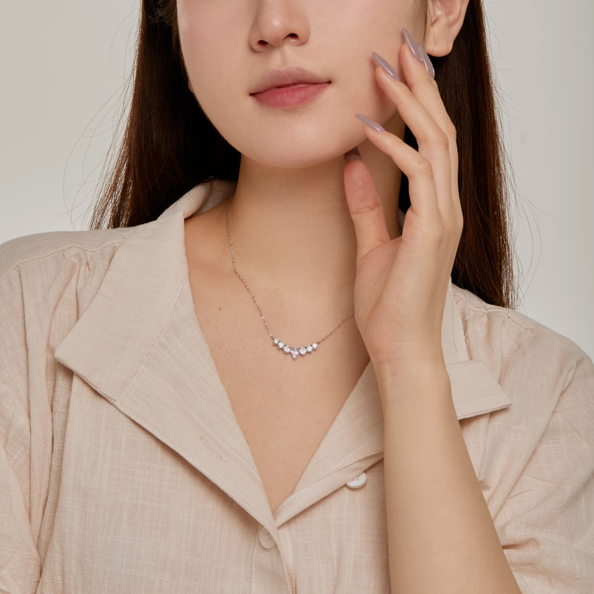 [Polaidi Jewelry]Dainty Colorful Heart Necklace
