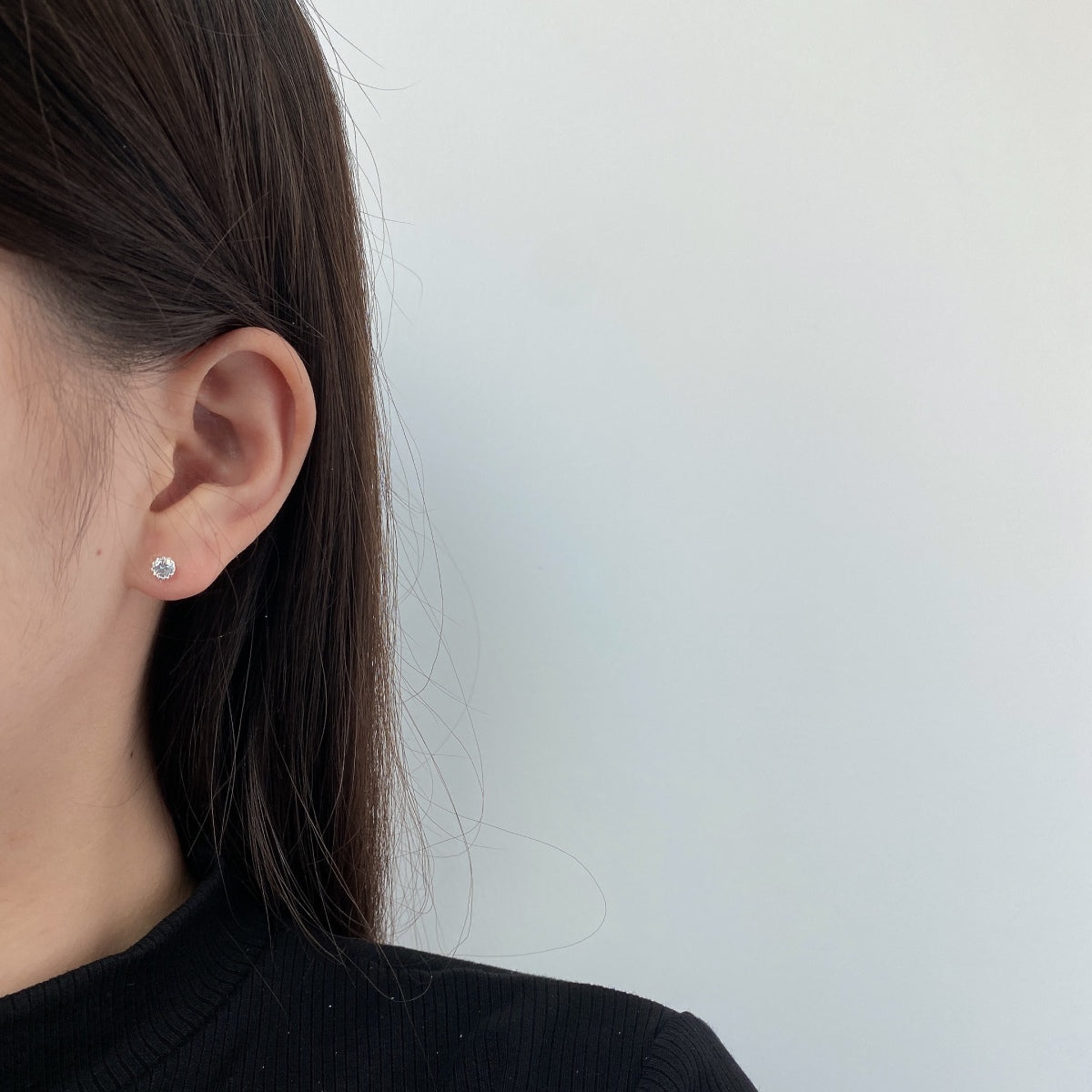 [Polaidi Jewelry]Sparkling Colorful Round Shape Earrings