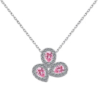 [Polaidi Jewelry ]Elegant Flower Shape Pear Cut Necklace