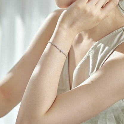 [Polaidi Jewelry]0.5 Carat Elegant Romantic Heart Shape Lover Bracelet