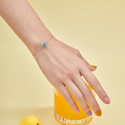 [Polaidi Jewelry]Sparkling Romantic Heart Shape Lover Bracelet