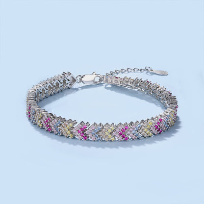 [Polaidi Jewelry]Ornate Sparkling Round Cut Party Bracelet