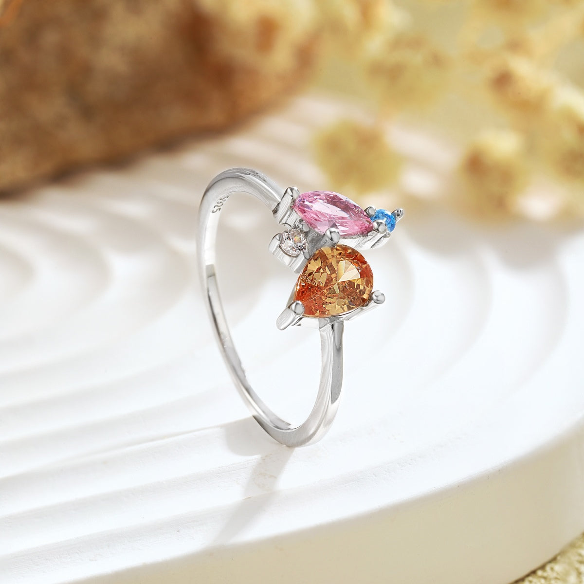 [Polaidi Jewelry]Radiant Colorful Multi Cut Daily Ring