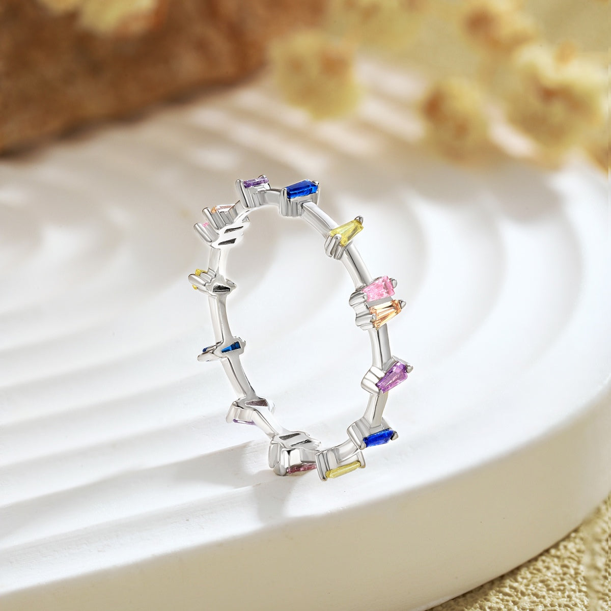 [Polaidi Jewelry]Unique Trapezoid Cut Daily Ring