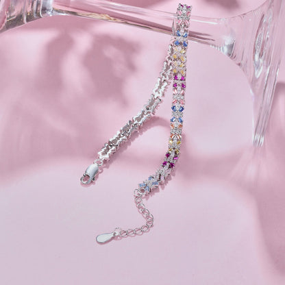 [Polaidi Jewelry]Radiant Colorful Emerald Cut Party Bracelet