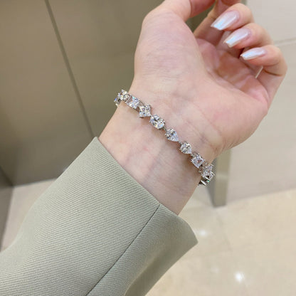 [Polaidi Jewelry]Unique Exquisite Multi Cut Daily Bracelet