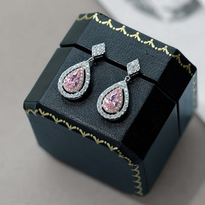 [Polaidi Jewelry]Ornate Delicate Water Drop Shape Banquet Earrings