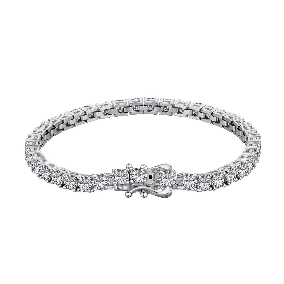 [Polaidi Jewelry]Luxurious Ornate Round Cut Tennis Bracelet