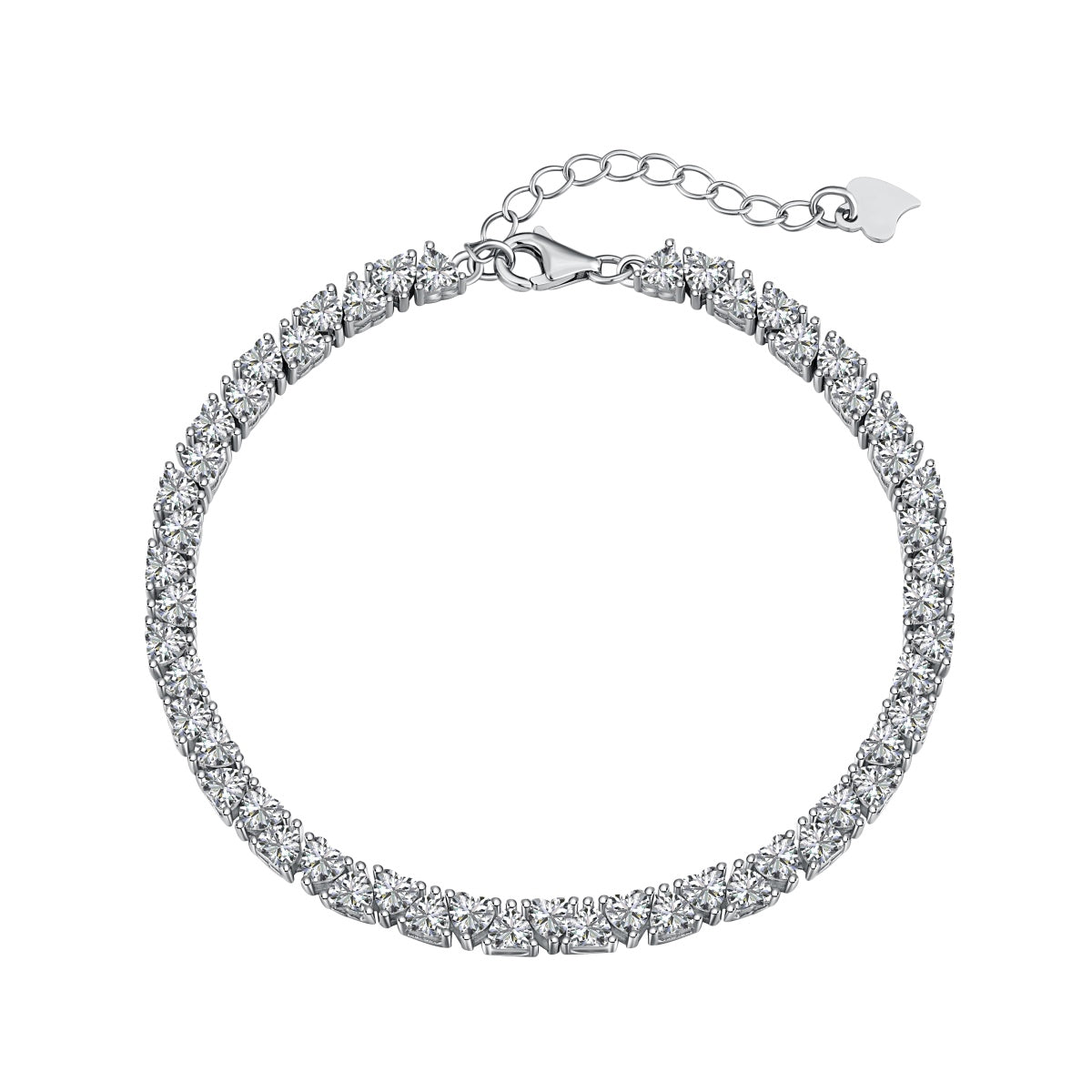 [Polaidi Jewelry]Dazzling Romantic Heart Shape Lover Bracelet