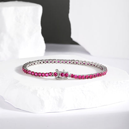 [Polaidi Jewelry]Radiant Colorful Round Cut Party Bracelet